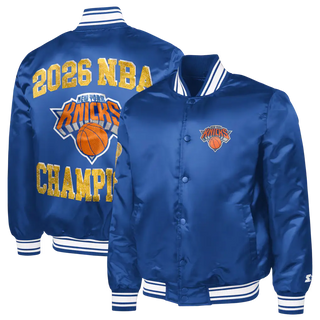 New York Knicks NBA Finals Champion Satin Blue Jacket