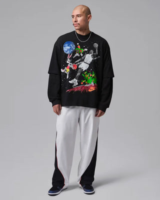Nike Jordan x Flight Space Jam 1996 Black T-Shirt For Men & Women