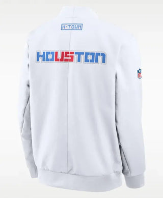 Nike NFL Houston Texans Rivalries Sideline White Bomber Jacket