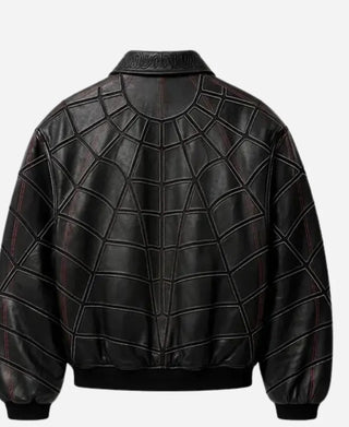 Nocta X  Spider-Man Zendaya Black Leather Jacket