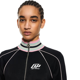 OFF-WHITE  Fluid Fitted black Jacket Track