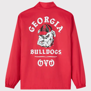 OVO Georgia Bulldogs Full-Snap Red Coaches Jacket For Men & Women