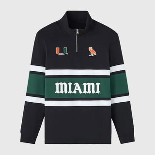 OVO University of Miami Quarter-Zip Rugby Pullover