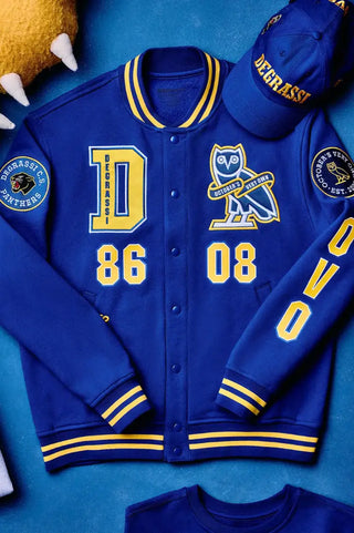 OVO x Degrassi Blue & Gold Varsity Jacket