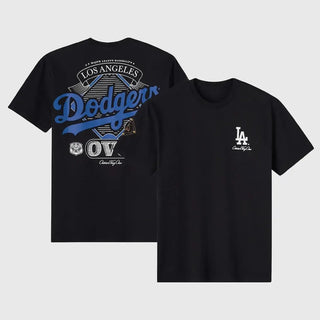 OVO x MLB  Los Angeles Dodgers Black T-Shirt For Men
