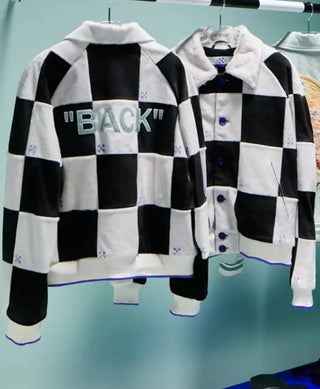 Off-White 10×10 BACK Checkerboard Jacket For Men & Women