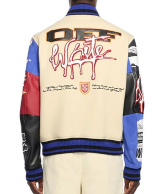 Off White multicolor bomber jacket