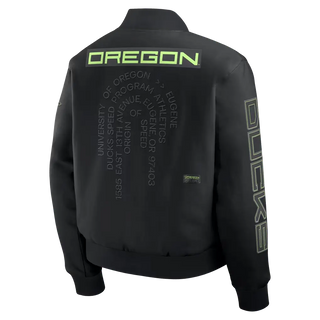 Oregon Origin of Speed Black Varsity Jacket For Men & Women