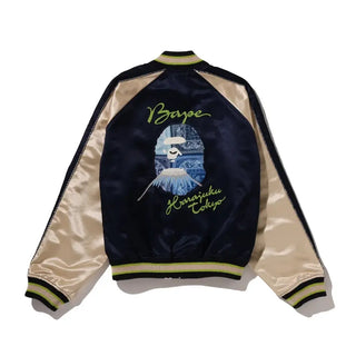 PAISLEY PATTERN APE HEAD SOUVENIR Navy JACKET 