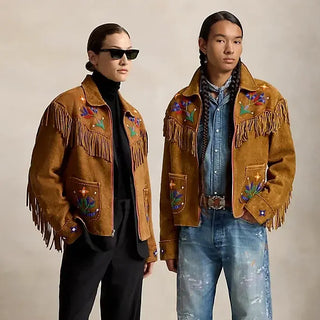 PRL x TOPA Standing Sage Fringe Jacket