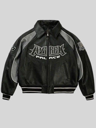 Palace x Avirex 2026 Black Leather Jacket