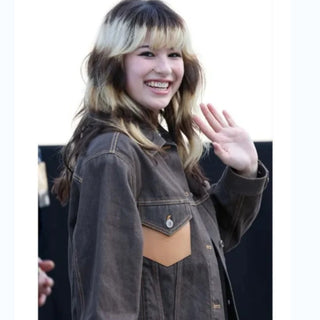 Paris FW 2026 Alysa Liu Denim Brown Jacket