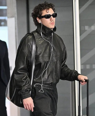 Paris Fashion Week Belmont Cameli Leather Jacket