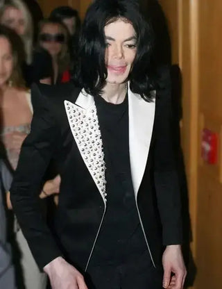 Payday Michael Jackson Black and White Studded Blazer For Men & Women