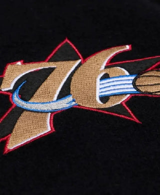 Philadelphia 76ers Black Hardwood Classics Black Jacket
