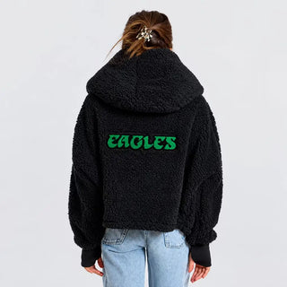 Philadelphia Eagles Jill Martin Sherpa Cropped Jacket 