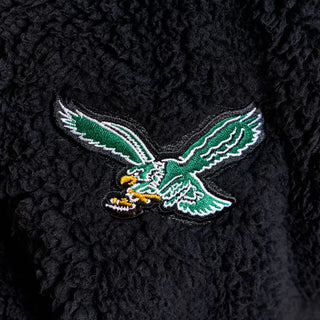 Philadelphia Eagles Jill Martin Sherpa black Cropped Jacket  for women