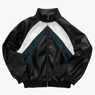 Philadelphia Eagles Kru Leather Track Jacket
