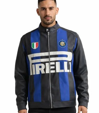 Plateau x Inter Milan Leather Jacket
