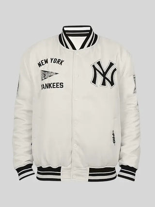Retro New York Yankees Satin Varsity Jacket