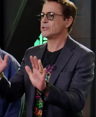 Robert Downey Avengers Doomsday Promo Black Blazer