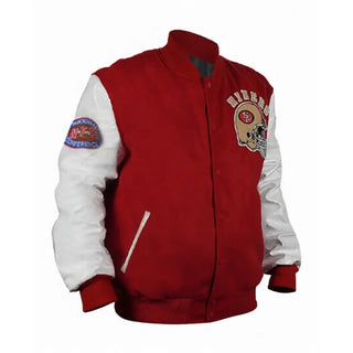 San Francisco 49ers 80s Letterman Snap Button Jacket For Men & Women