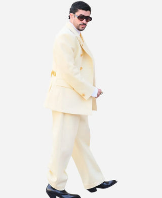 Schiaparelli FW 26 Bad Bunny Coat Yellow Suit