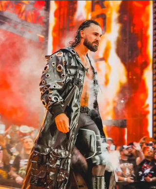 Seth Rollins WrestleMania 42 Black Leather Coat