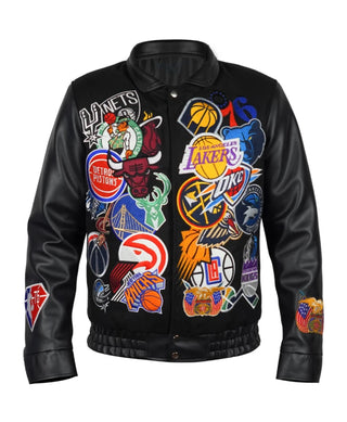 Jeff Hamilton x NBA Black Leather Jacket
