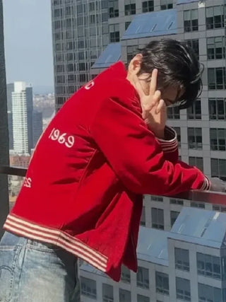 Shop BTS V Bode Wenham Souvenir bomber Jacket