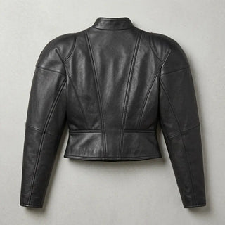 Sophie Thatcher Tacked Sleeve Black Jacket For Women