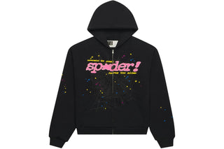 Sp5der Punk V2 Zip Up Hoodie