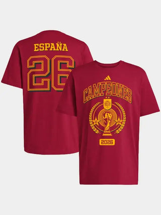 Spain 2026 FIFA WC Champions Red Tshirt