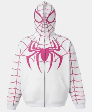 Spider-Man Brand New Day Full Zip-up White Hoodie