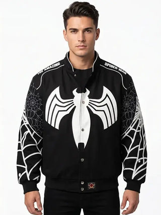 Spiderman Back in Black Varsity Jacket