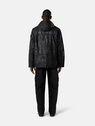 Stone Island Slick Nylon Tela-TC hooded Black Jacket