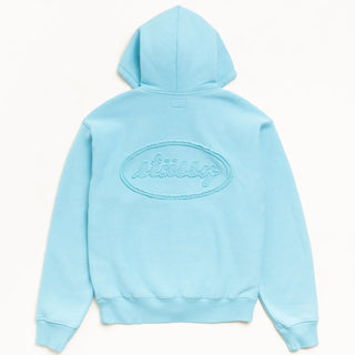 Stussy Cursive Applique Zip Blue Hoodie