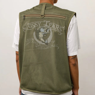 Stüssy x Denim Tears Green Fishing Vest