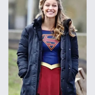 Supergirl  Melissa Benoist Blue Coat