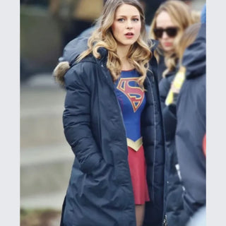 Supergirl  Melissa Benoist zipper Coat  For Men & Women