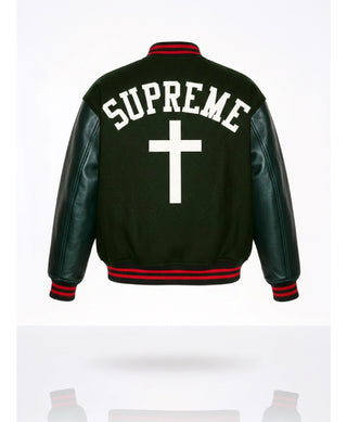 Supreme SS26 Green Varsity Jacket
