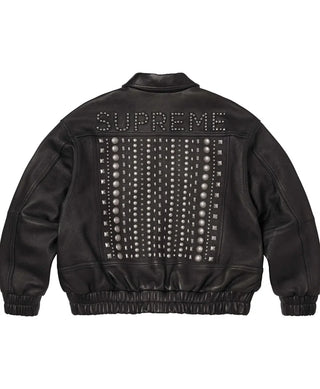 Supreme Studded Leather Black Jacket