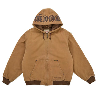 Supreme The Great China Wall Brown Hooded Work Jacket
