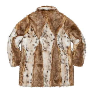 Supreme 2026 Lynx Faux Fur Windstopper Brown Overcoat