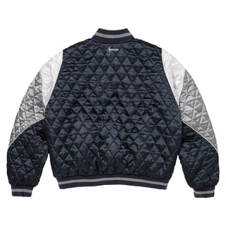 Supreme Fall/Winter 2026 Quilted Satin Varisty Navy Jacket