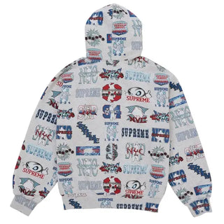 Supreme Flash Zipper Up White Hooded Jacket