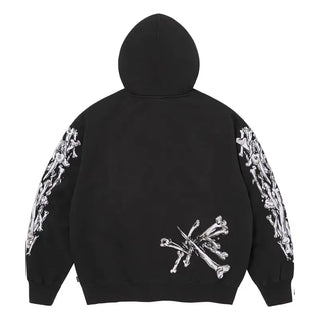 Supreme Monster Jam Grave Digger Bones Black  Hoodie