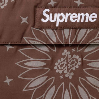 Supreme Reflective Bandana Brown Half ZIpper Hooded 
