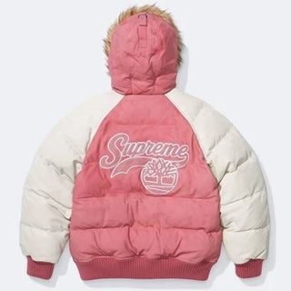 Supreme Timberland Suede pink Puffer Jacket