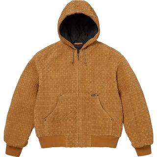 Supreme Woven Suede Hooded Work Jacket